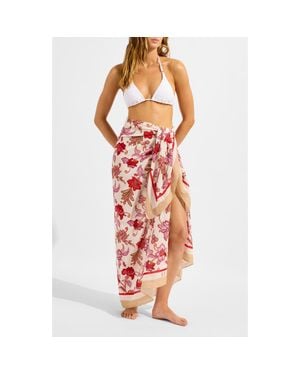 Seafolly Summer Chintz Cotton Sarong - Red