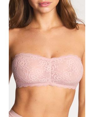 B.tempt'd Effortlessly Strapless Lace Bandeau Bra - Pink