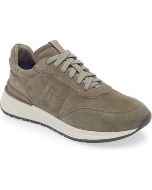 Ralph Lauren Ralph Lauren Label Ethan Ii Calfskin Suede Sneaker - Gray