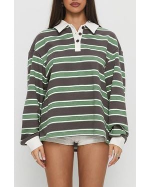 Princess Polly Tycen Rugby Sweater - Green