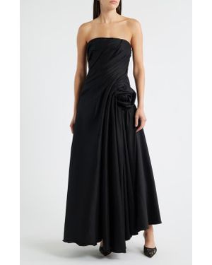 Acler Hawford Rosette Strapless Gown - Black