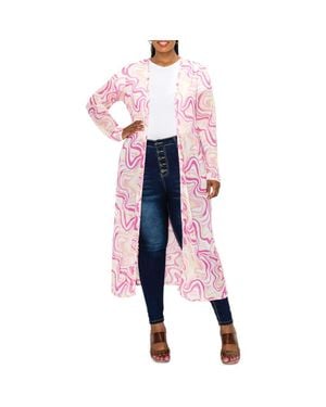 L I V D Megan Mesh Duster - Pink