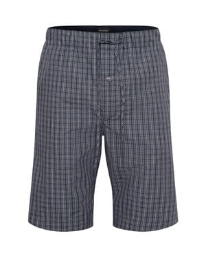 Hanro Night And Day Woven Cotton Shorts - Blue