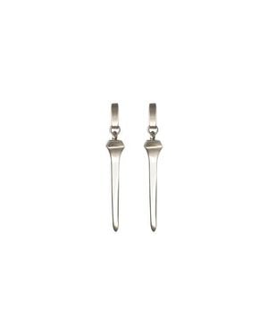CXC Diamond Nail Earrings - Metallic
