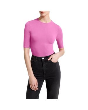 MARCELLA Frankie Elbow Sleeve Top - Black