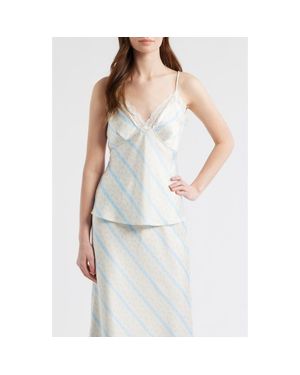 LoveShackFancy Fox Floral Satin Camisole - Blue