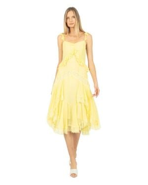 SECRET MISSION Lenore Midi Dress - Yellow