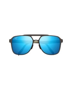 Maui Jim Hawaii 59Mm Polarized Aviator Sunglasses - Blue