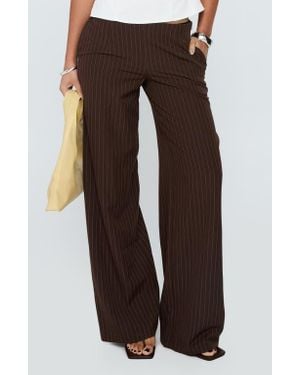 Princess Polly Khane Low Rise Wide Leg Pants - Brown