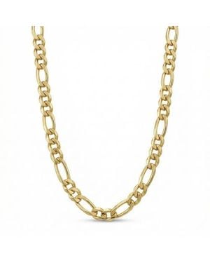 Bliss Diamond 14K-Filled Solid Figaro Link Chain Necklace - Metallic