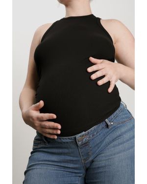 Nom Maternity The Ribbed Maternity Tank - Black