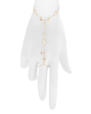 Child Of Wild Astraea Station & Charm Hand Chain Bracelet - White