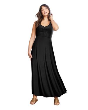 June + Vie Sleeveless Sweetheart Dress - Black