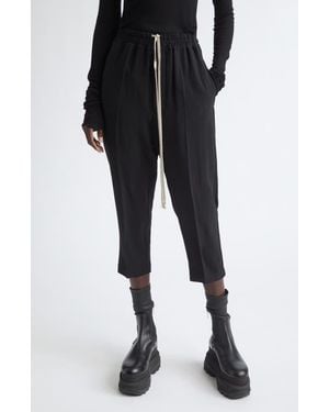 Rick Owens Astaire Crepe Crop Pants - Black
