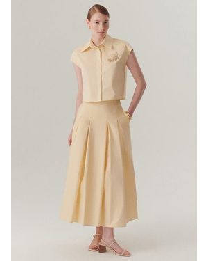 Exquise Hadley Midi Skirt - Natural