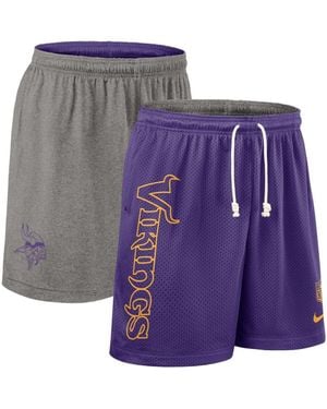 Nike Minnesota Vikings Sideline Reversible Performance Shorts - Purple
