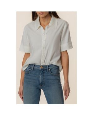 Kut From The Kloth Marisol Linen Blend Button-Up Shirt - Gray