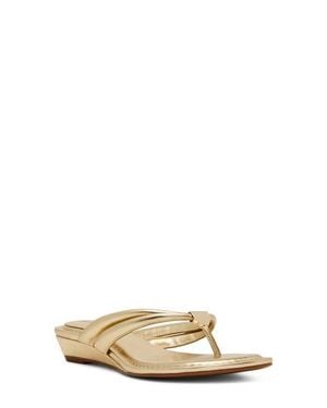 Anne Klein Bari Wedge Sandal - Metallic