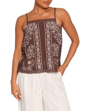 Petal & Pup Erina Eyelet Detail Tank - Brown
