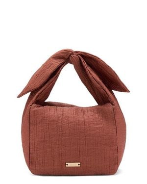 Mango Heidi Knotted Top Handle Bag - Brown