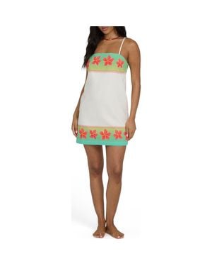 Billabong Sun Rays Cotton & Linen Mini Sundress - White