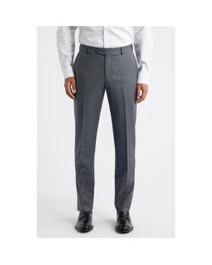 Berle Flat Front Super 120S Wool Dress Pants - Blue