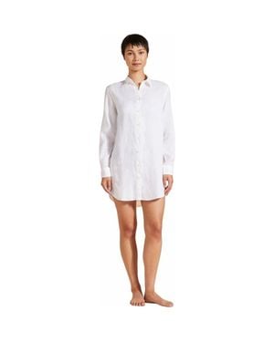 Vilebrequin Solid Linen Shirt Dress - White