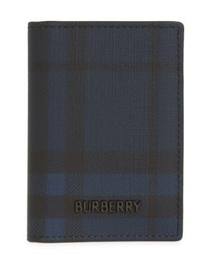 Burberry Bateman Check Coated Canvas Bifold Wallet - Black