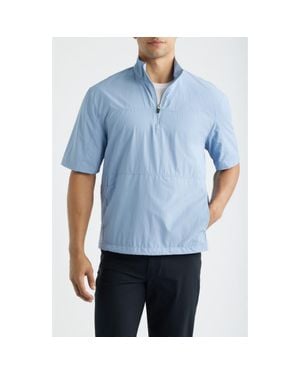 Zella Golf Pro Short Sleeve Quarter Zip Top - Blue