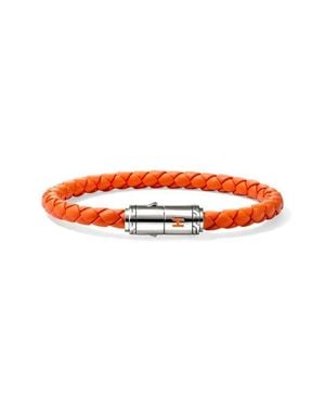 John Hardy Woven Leather Bracelet - Orange