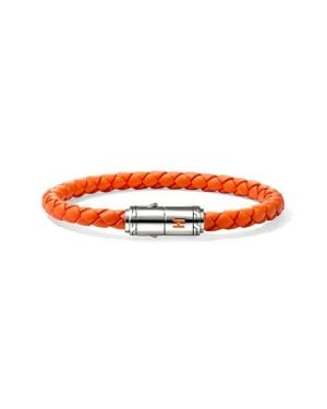 John Hardy Woven Leather Bracelet - Orange
