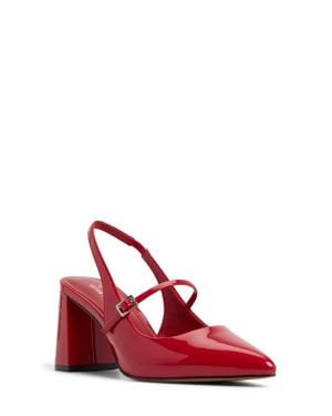 ALDO Coquettte Slingback Pointed Toe Mary Jane Pump - Red