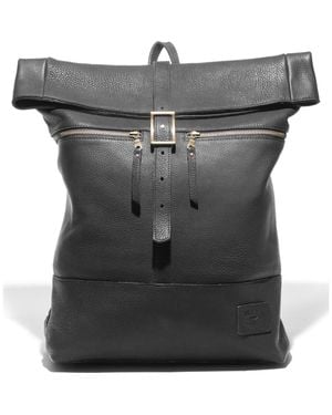 Will Leather Goods Roll Top Backpack - Black