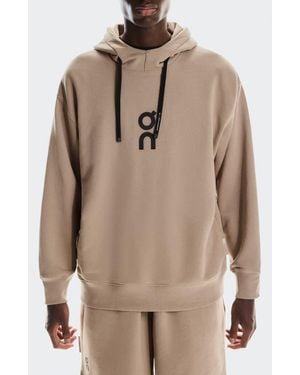 On Shoes Club Oversize Organic Cott Blend Hoodie - Natural