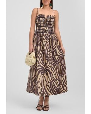 Rachel Roy Zerra Smocked Corset Maxi Dress - Multicolor
