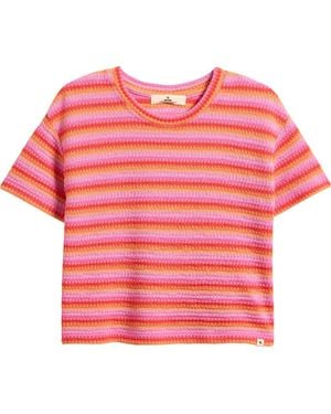 Rip Curl Kids' Tropical Dawn Bobbi Stripe Shirt - Pink