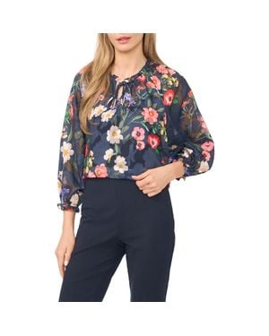 Ted Baker Adina Floral Long Sleeve Top - Blue