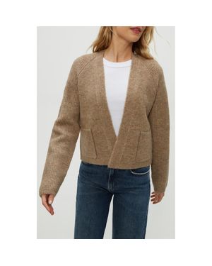 Michael Stars Drea Open Front Cardigan - Natural