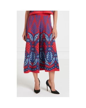Temperley London Francis Grid Knit Pants - Red
