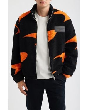 Reiss X Mclaren Fleece Jacket - Black