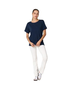 Rebody Active Rebody Essentials Oversized Short Sleeve Top - Blue