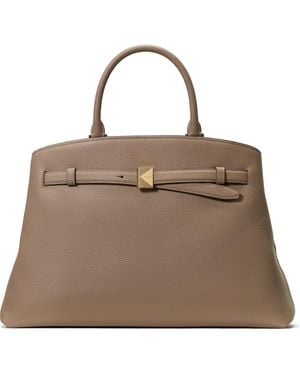 Kate Spade Large Deco Pebble Leather Satchel - Brown