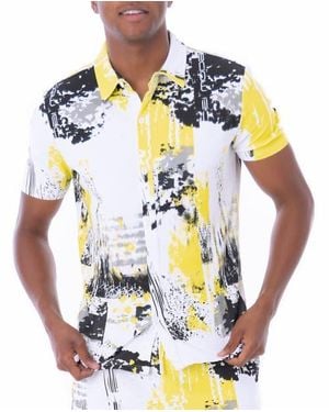 DAI MODA Unity Short Sleeve Button Up - Blue