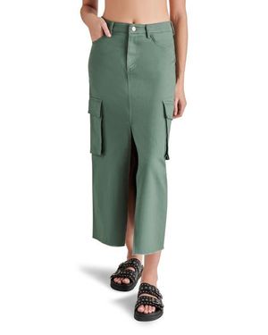 Steve Madden Benson Stretch Twill Cargo Skirt - Green