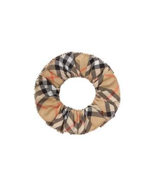 Burberry Check Cotton Scrunchie - Metallic