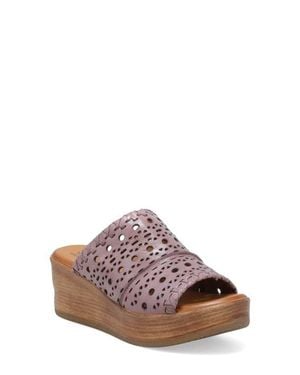 Miz Mooz Wesley Platform Wedge Slide Sandal - Brown