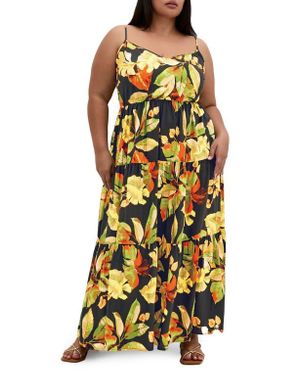 City Chic Oasis Maxi Sundress - Yellow