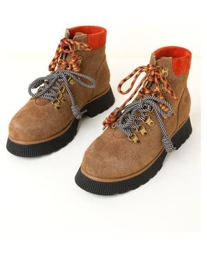 Charlotte Stone Tyler Lace-Up Lug Sole Boot - Multicolor