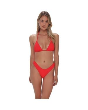 Pacifica by Sunsets Sandy Scoop Bikini Swim Bottoms - Red