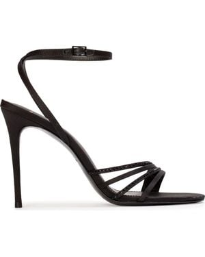 Black Suede Studio Ella 100 Strappy Sandal - Brown